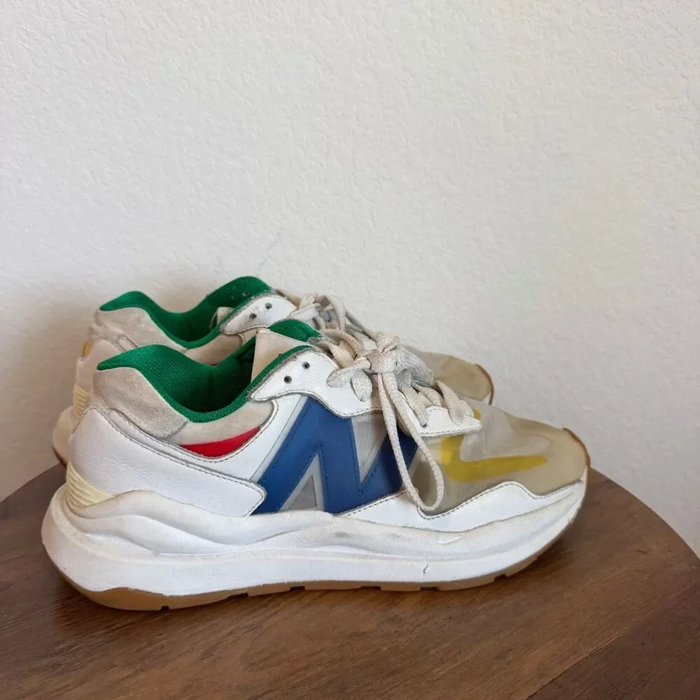 Staud X New Balance Multicolored Lace-Up Low-Top 57/40 Sneaker Men's Size 8.5